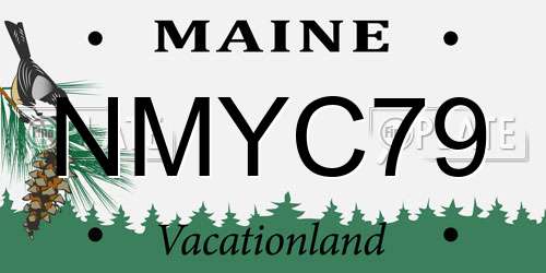 NMYC79 Maine License Plate
