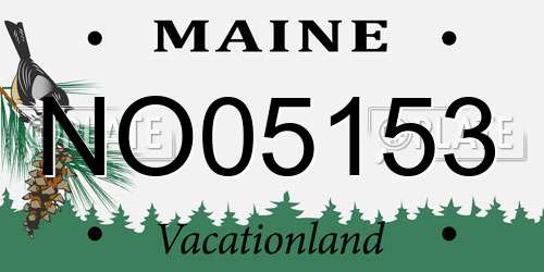NO05153 Maine License Plate