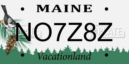 NO7Z8Z Maine License Plate