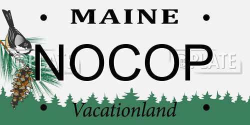 NOCOP Maine License Plate