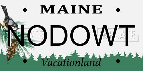 NODOWT Maine License Plate