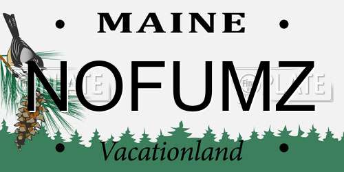 NOFUMZ Maine License Plate