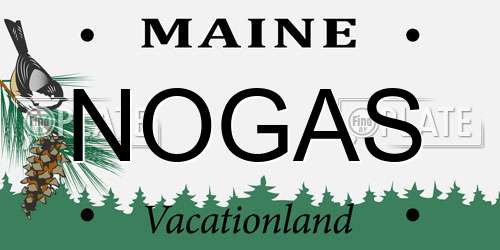 NOGAS Maine License Plate