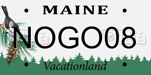 NOGO08 Maine License Plate