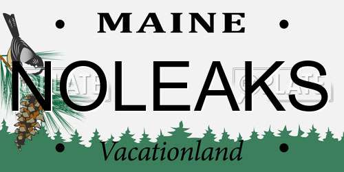 NOLEAKS Maine License Plate