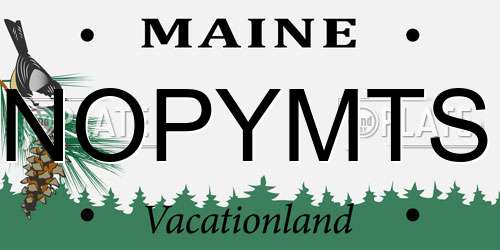 NOPYMTS Maine License Plate