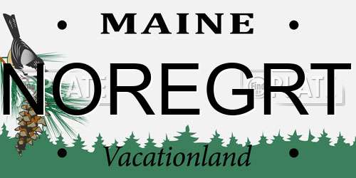 NOREGRT Maine License Plate