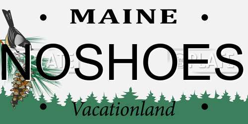 NOSHOES Maine License Plate