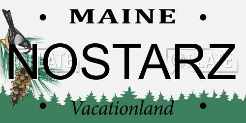 NOSTARZ Maine License Plate