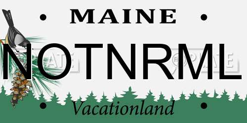 NOTNRML Maine License Plate