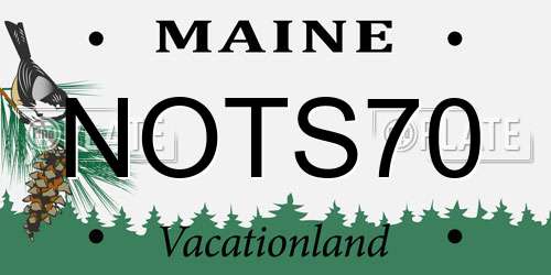 NOTS70 Maine License Plate