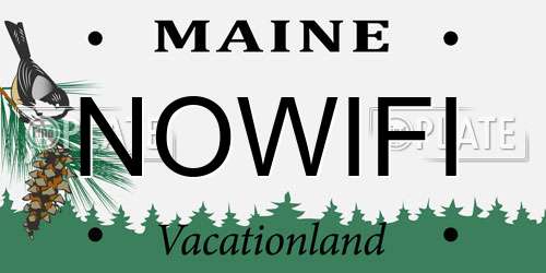 NOWIFI Maine License Plate