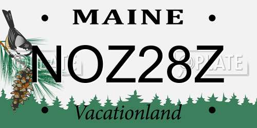 NOZ28Z Maine License Plate