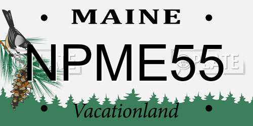 NPME55 Maine License Plate