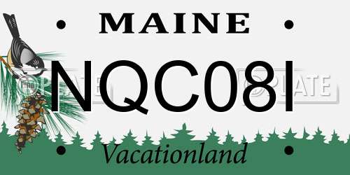 NQC08I Maine License Plate