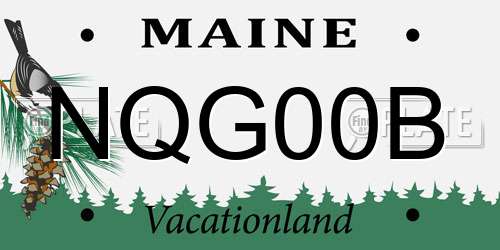 NQG00B Maine License Plate