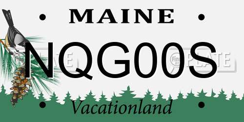 NQG00S Maine License Plate