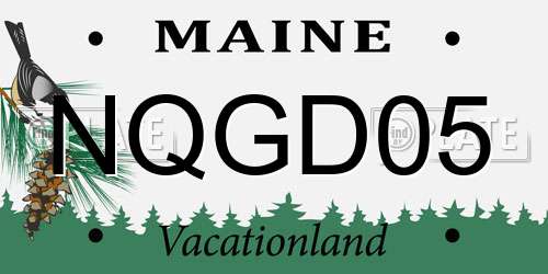 NQGD05 Maine License Plate