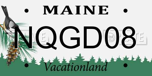 NQGD08 Maine License Plate