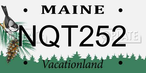 NQT252 Maine License Plate