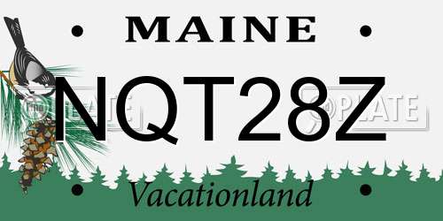 NQT28Z Maine License Plate