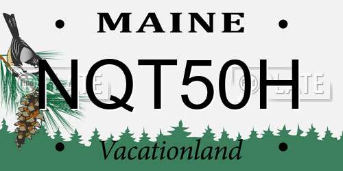 NQT50H Maine License Plate