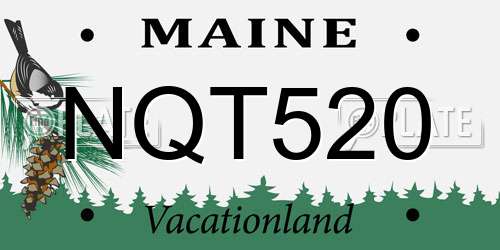 NQT520 Maine License Plate