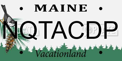 NQTACDP Maine License Plate