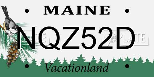 NQZ52D Maine License Plate