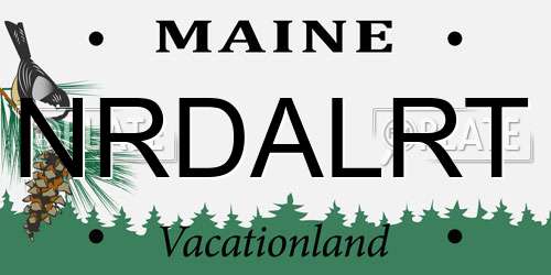 NRDALRT Maine License Plate