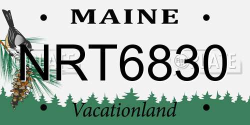 NRT6830 Maine License Plate