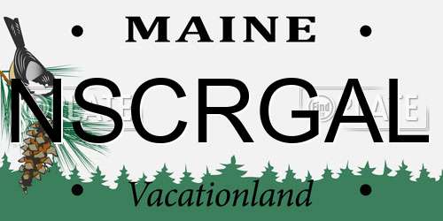 NSCRGAL Maine License Plate