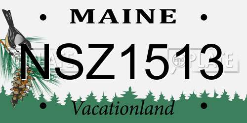 NSZ1513 Maine License Plate