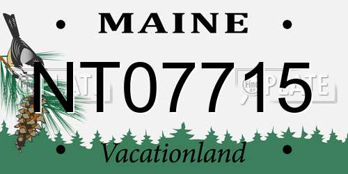 NT07715 Maine License Plate