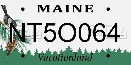 NT5O064 Maine License Plate