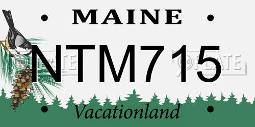 NTM715 Maine License Plate