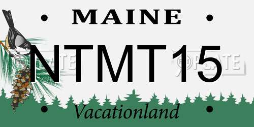 NTMT15 Maine License Plate