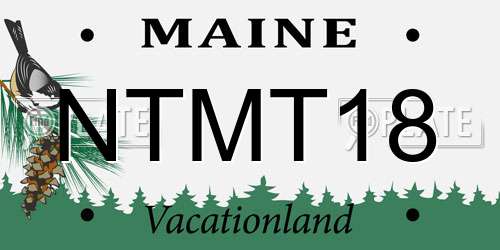 NTMT18 Maine License Plate