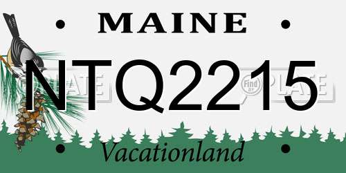 NTQ2215 Maine License Plate