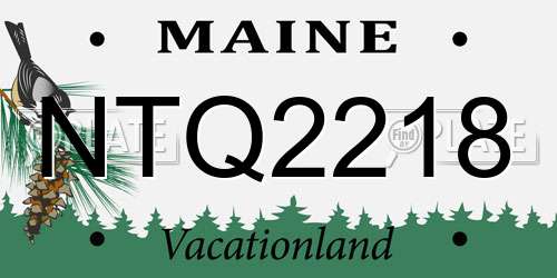 NTQ2218 Maine License Plate