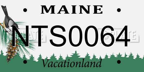 NTS0064 Maine License Plate