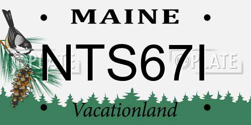 NTS67I Maine License Plate