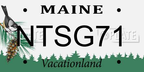 NTSG71 Maine License Plate