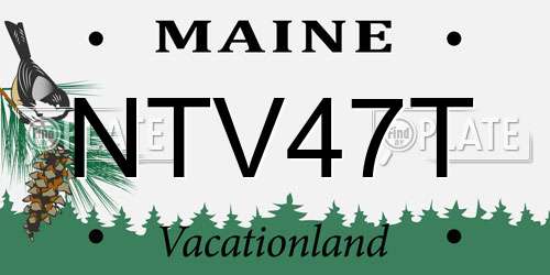 NTV47T Maine License Plate