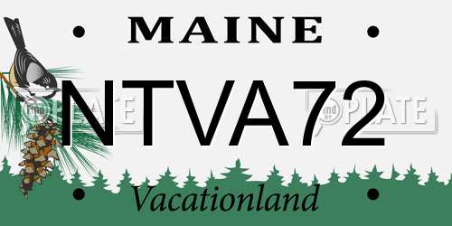 NTVA72 Maine License Plate