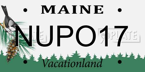 NUPO17 Maine License Plate