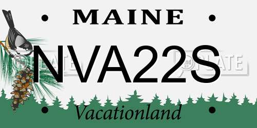 NVA22S Maine License Plate