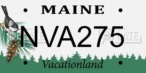 NVA275 Maine License Plate