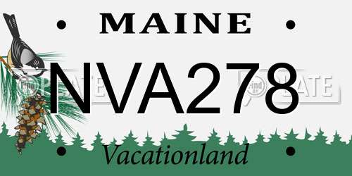 NVA278 Maine License Plate