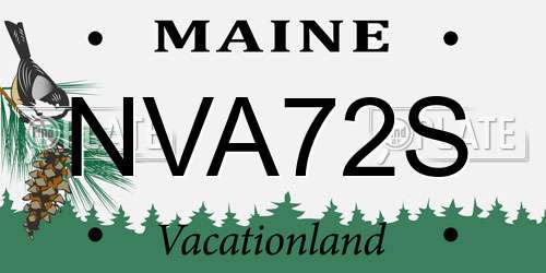 NVA72S Maine License Plate